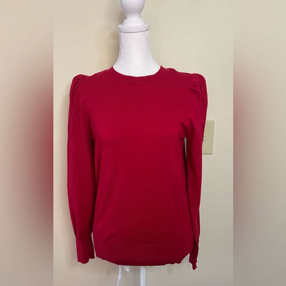 Marled Women’s Puff Shoulder Sweater Pullover Size Medium